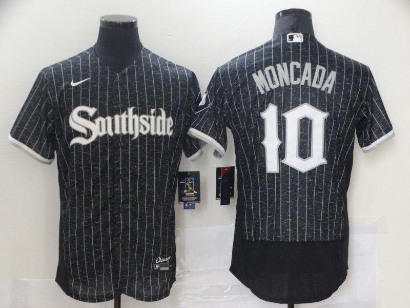 Men Chicago White Sox #10 Moncada City Edition Black Elite Nike 2021 MLB Jersey